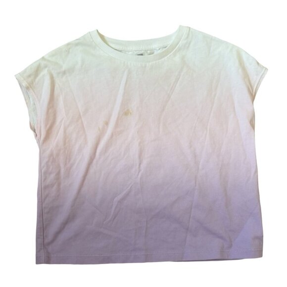 Uniqlo Girls Ombre Gradient T Shirt Lot Yellow Purple Size 9/10 - Picture 3 of 6